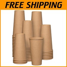 Eco-Friendly 100-Count Paper Cups 20 oz - Kraft