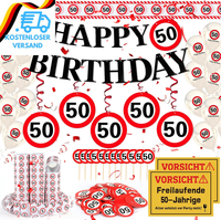 50 Geburtstag Deko MäNner Frauen, 50. Geburtstag Deko Mit Girlande, Luftballons,