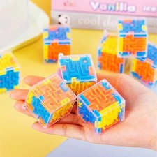 1pc mini 3D Maze Magic Cube Six-sided Transparent Puzzle Speed Cube Rolling Ball