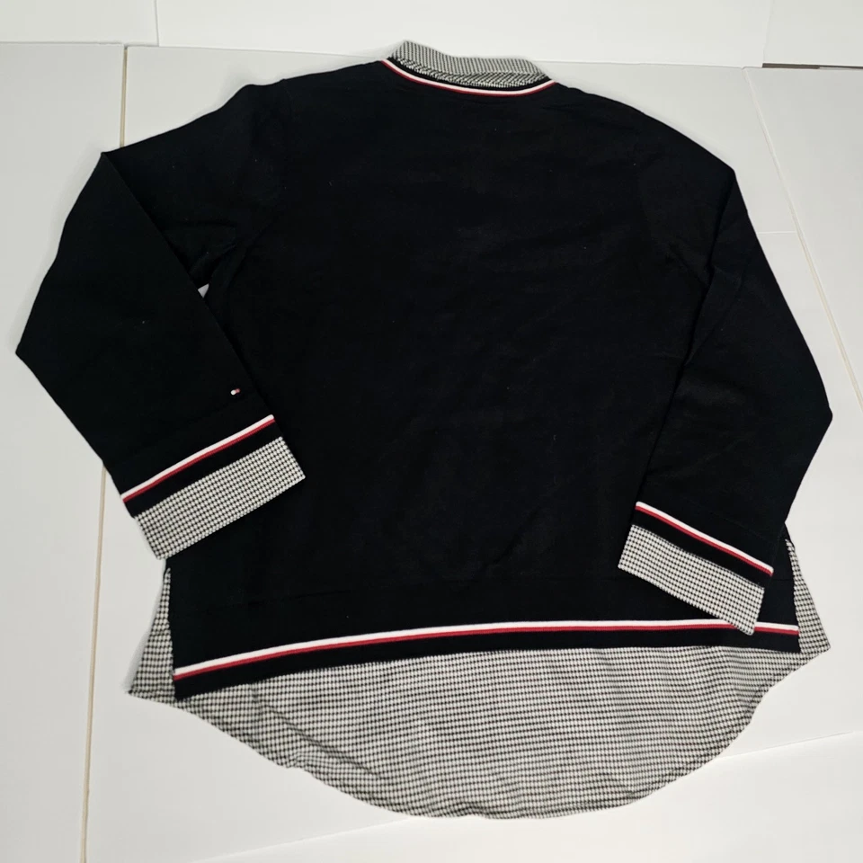Camisa Suéter Tommy Hilfiger Nueva Con Etiquetas Manga Larga Azul Blanco XL Calidad Náutica Foto 3 de 4