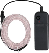 Searik EL Wire White Lights 16.4ft/5m, Flexible LED Neon Light Glow 