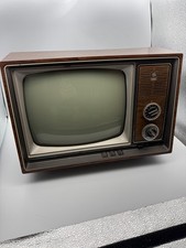 Vintage 1979 GE 12XB9114W Performance Portable Black White TV Tested Works
