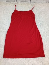 Iris Dress Women's Small  Red   Strappy Sleeve BodyCon Midi