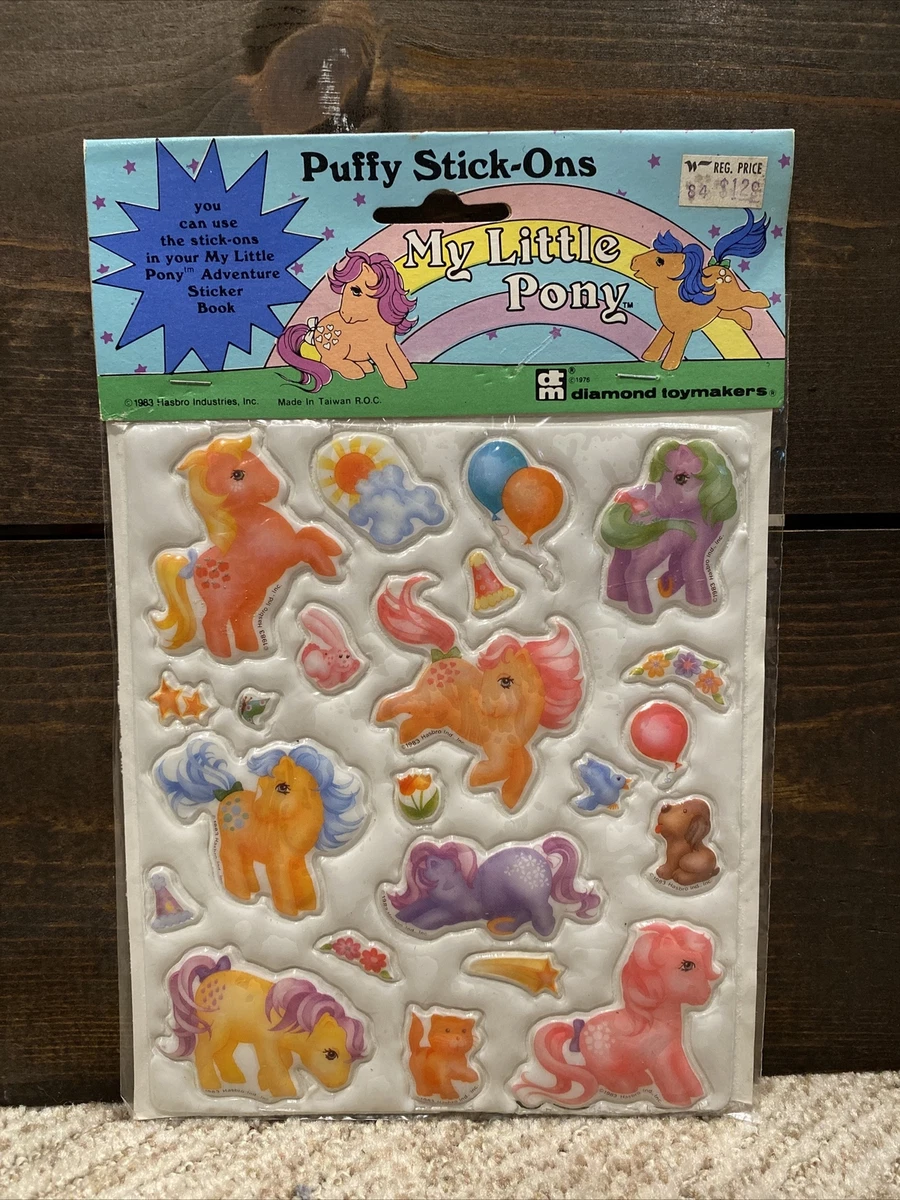 Vtg NEW 1983 Hasbro My Little Pony “Rainbows Door” Puffy Stickers - Style  3 | eBay
