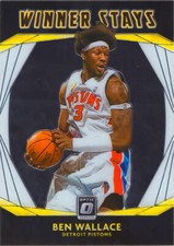 Ben Wallace 2020-21 Optic Basketball Winner Stays Insert Chrome Card #11 Pistons