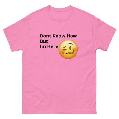 Custom Apparel - Dont Know How but Im Here T-shirt - Bright Shirts