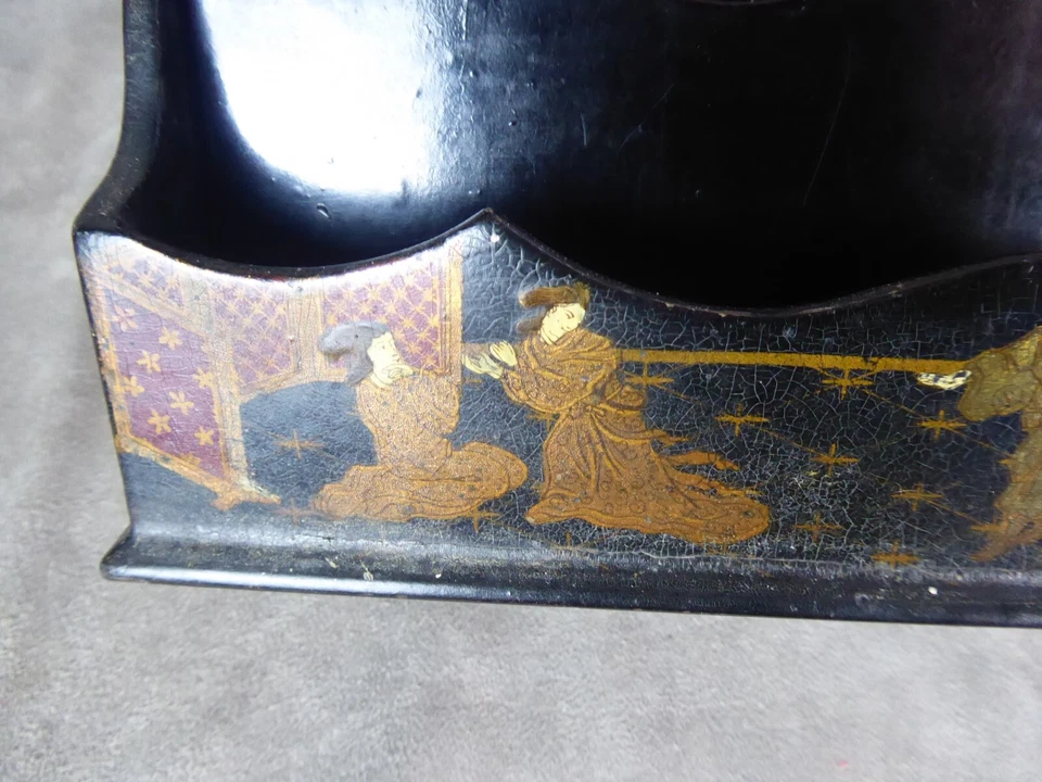 BEAU PORTE-COURRIER en carton bouilli ancien. - Photo 4/4