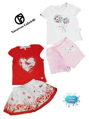 Mädchen Baby Overall ärmellos Sommer mit Shorts oder Rock NAZARENO GABRIELLI