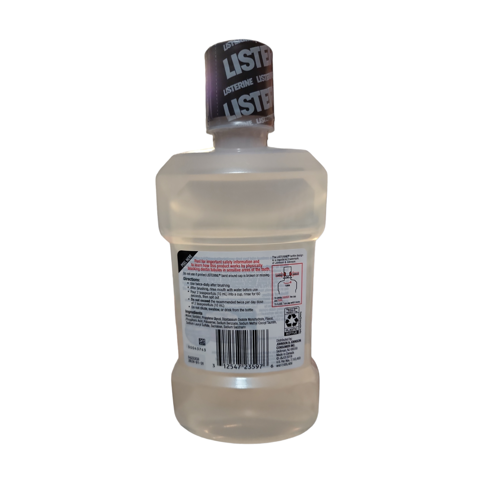 Listerine Sensitivity Mouthwash Zero Alcohol Fresh Mint 24 Hour Relief