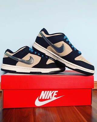 Nike Dunk Low ''light orewood brown'', ''starry laces'', Größe 37,5