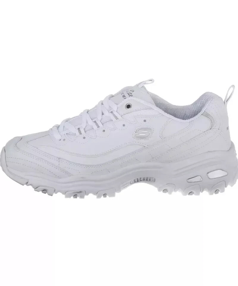 NEW Womens Skechers D'Lites Fresh Start Athletic Shoes, White, Size 9.5
