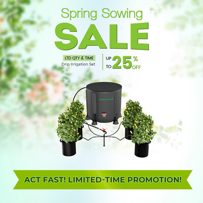 Mars Hydro Drip Bewässerungssystem Schlauch Garten 8 Drippers Wasser Automatisch