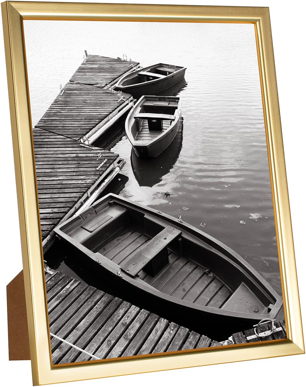 8X10 Picture Frames, Gold Photo Frames for Wall or Tabletop Display, Simple Desi-image