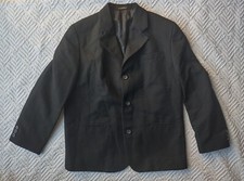 George Boys Size 16 H Husky Black Suit Jacket Blazer Coat 3 Button Separates