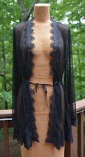 Frederick's of Hollywood Black Sheer Robe Size Lg/XL - Great Condition