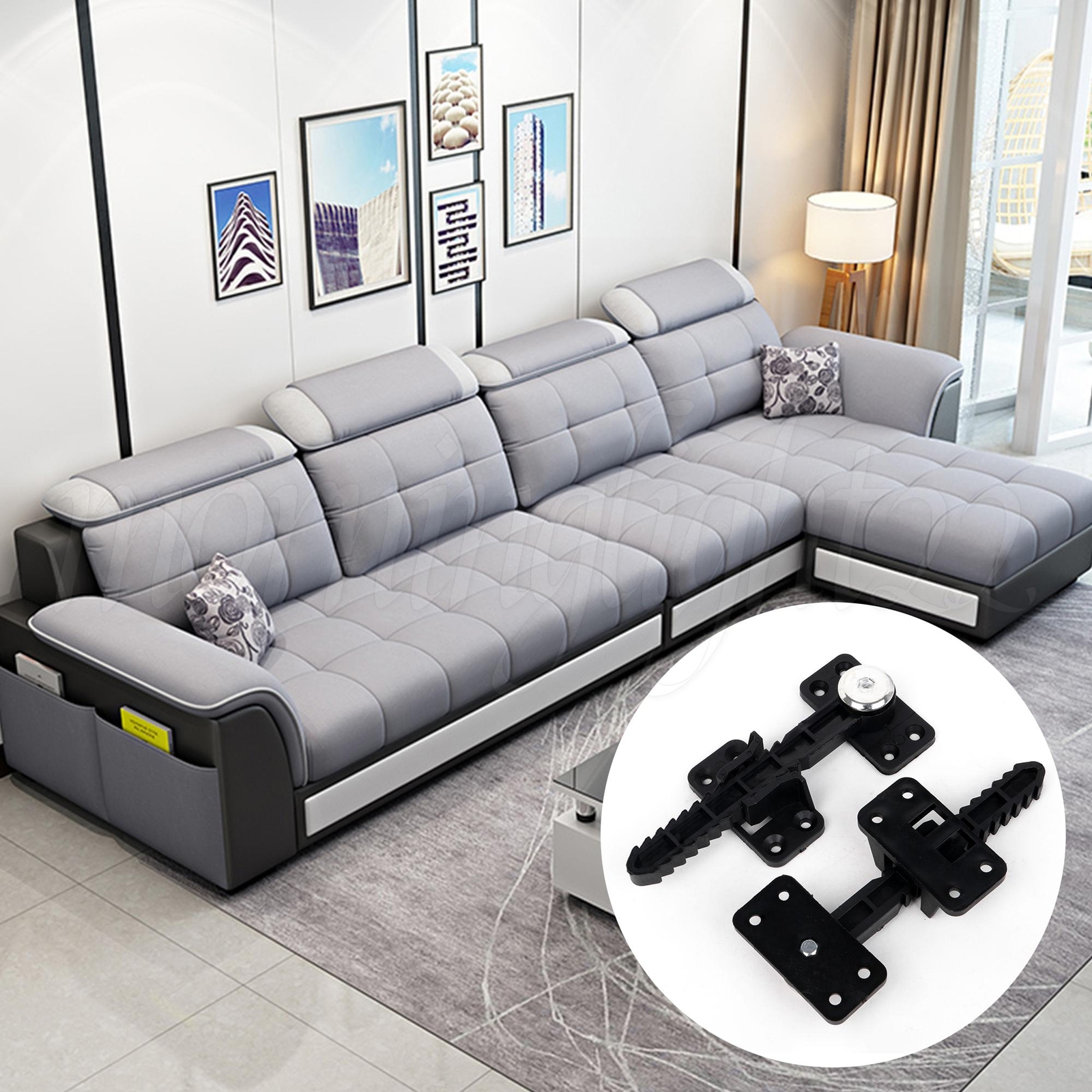 Sectional Sofa Interlocking Latch Couch Connector 5.51" x 2.36" Set of
