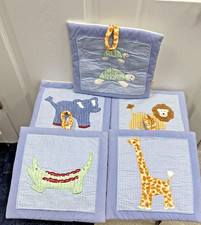 5pc Wall Hanging Set Zoo Animals Crib Nursery Elephant, Tiger, Turtle Etc...
