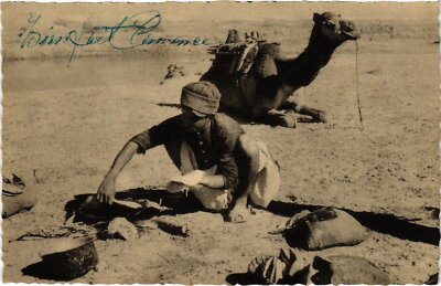 PC PAKISTAN SIND DESERT RESTING WITH CAMEL (a50226)