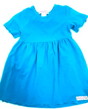 Ruffle Childs Dress Turquoise Fit  Flare Size 8