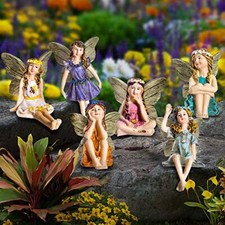 Set of 6 Mini Fairies - Garden