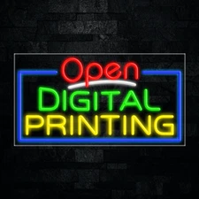 Digital Printing LED Neon Sign 33"L x 18"H #35494