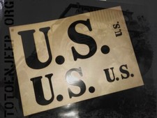 POCHOIR REUTILISABLE STENCIL MARQUAGE US EARLY. jeep willys ww2