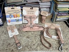 Wild One Dog Harness Leash Collar Poop Bag Carrier Plus Collar Flair Pink Small