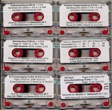 Measurement Test Cassette Level W&F Azimuth Dolby Level Frequency Control head height calibration