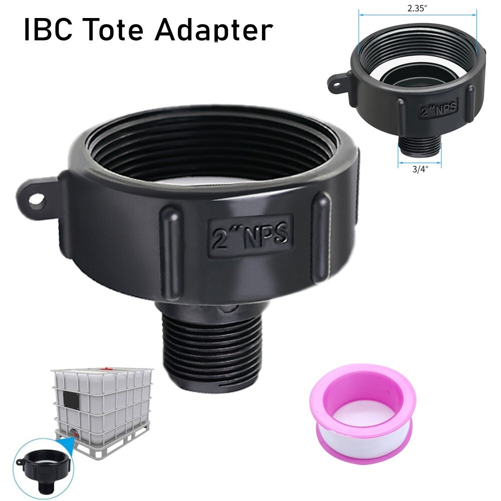 Adattatore Per Scarico IBC Tote Da 2″ A Tubo Da Giardino 3/4″ – 2 Cam Lock
