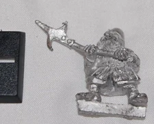 VINTAGE HARLEQUIN DWARF W 2 HANDED HALBERD GREAT FOR D&D WARHAMMER GAMING