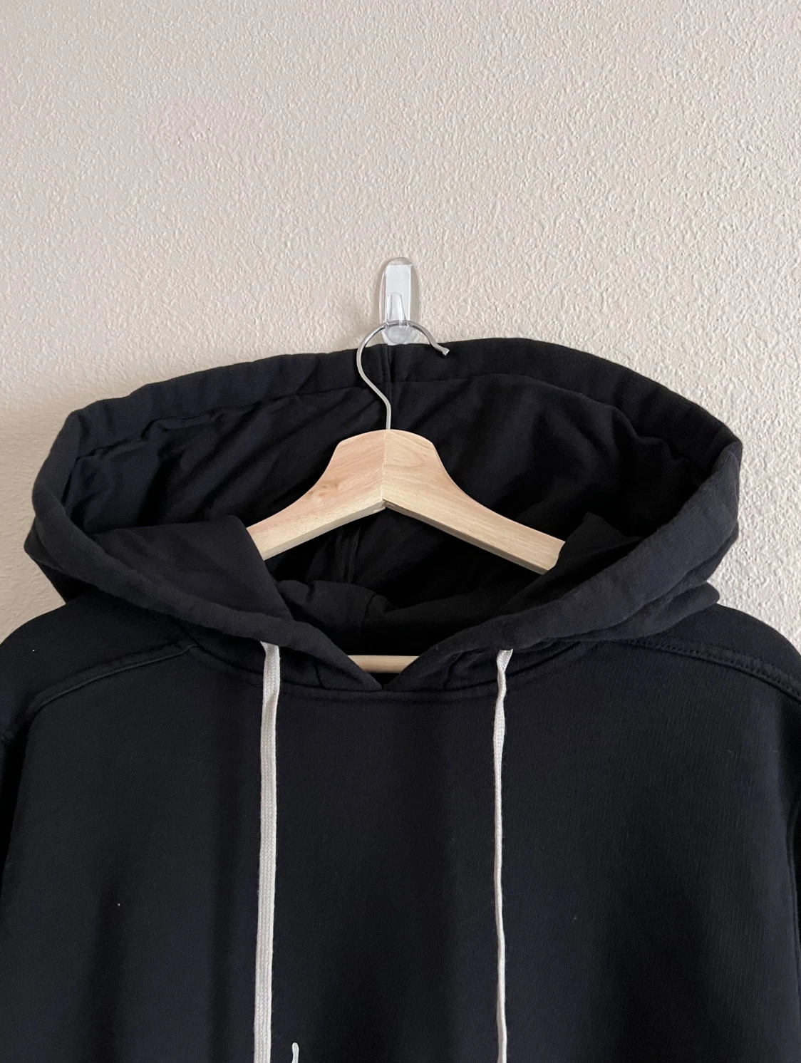 Felpa con cappuccio pullover effimerismo Rick Owens DRKSHDW Taglia Large Nero NUOVO