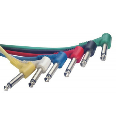 Kinsman SCL6 10er Pack - 1/4'' Klinkenstecker Patchkabel / Patchkabel 15 cm