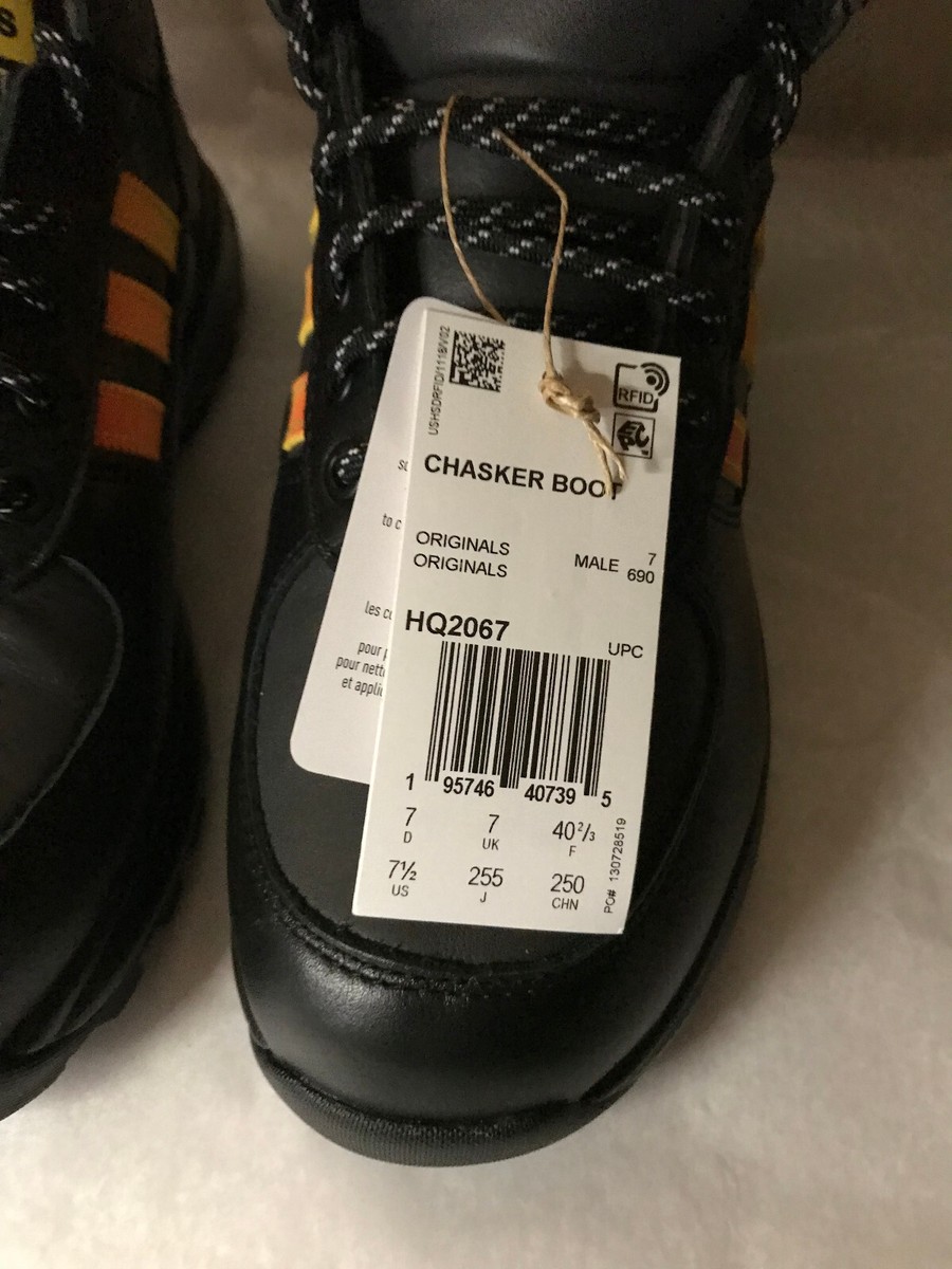 Adidas Chasker Leather Boots Black Yellow HQ2067 Size 7.5  display picture 1