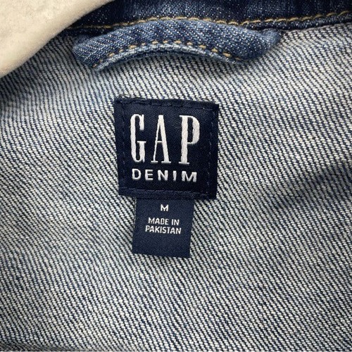 Gap Girls basic denim jean jacket - size M with patches - Picture 4 of 7
