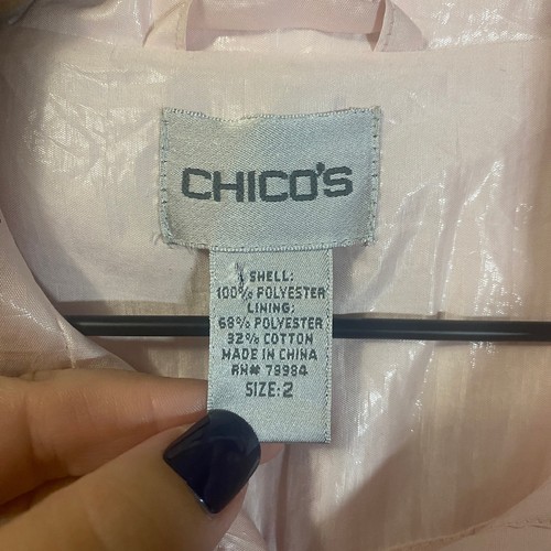 Chicos Blush Rosa Cortavientos Cremallera Completa Chaqueta de Lluvia con Capucha Brillante Mangas 3/4 Talla L - Imagen 3 de 14