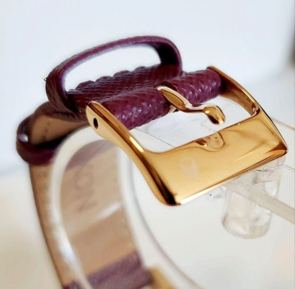 Reloj NIXON Kensington Cuero Burdeos Oro Rosa A108 2479 Diseño Lujo Foto 3 de 4