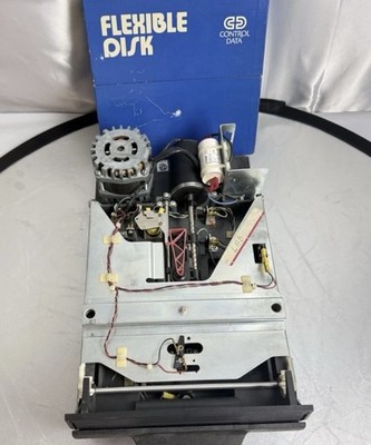 Memorex 550 8  Floppy Disk Drive + Vintage 8  Disks Amdahl 3M BASF Lot 