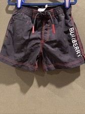 Burberry London Kids Swimming Shorts Black and Red Size 3 Boys