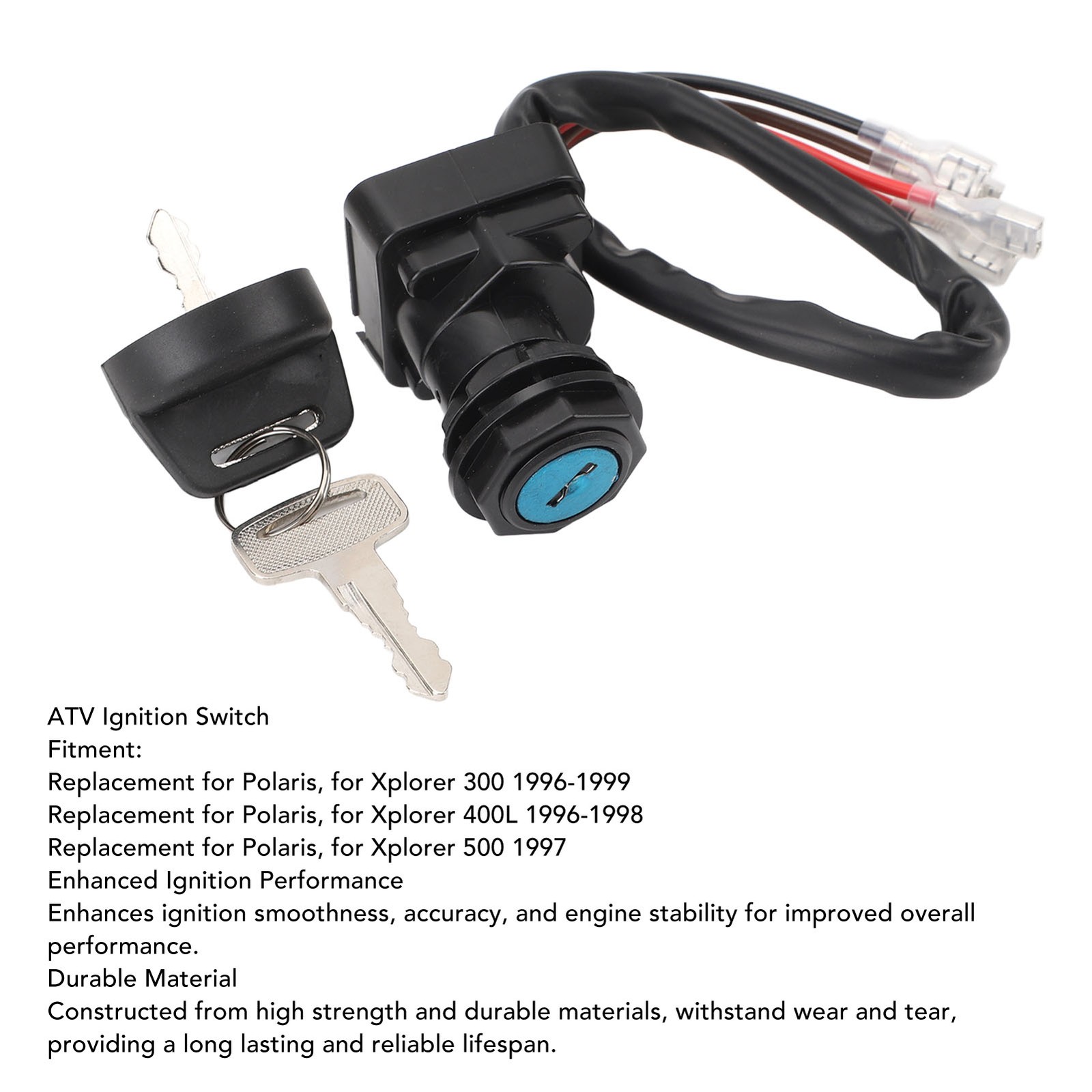 ATV Ignition Key Switch 4 Pin Enhanced Performance Ignition Starter Switch