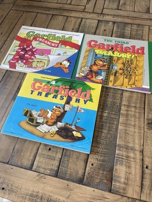 Garfield Treasury Lot 3 Paperback Books By Jim Davis