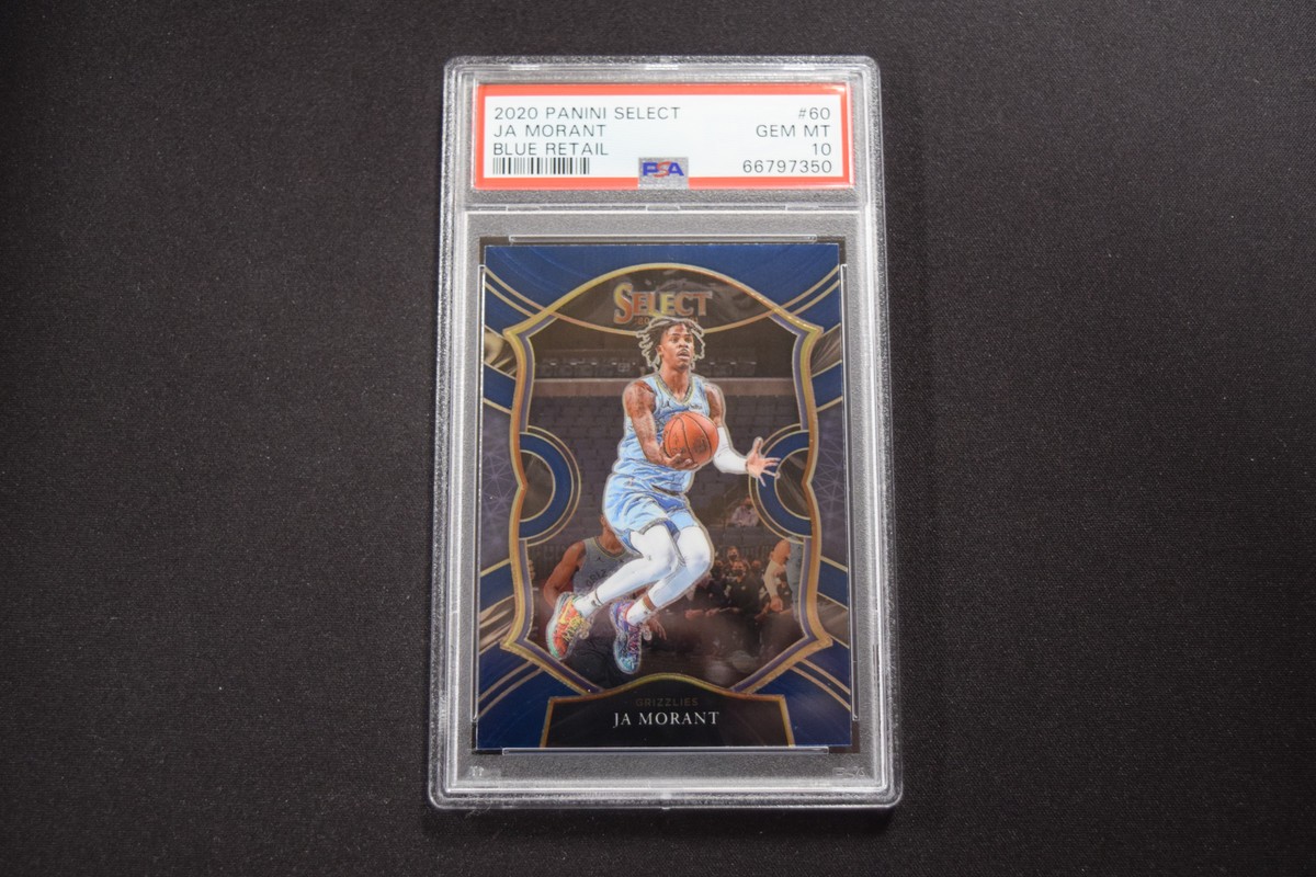 Ja Morant 2020 Panini Select Blue Retail #60 Grizzlies PSA 10 Gem Mint