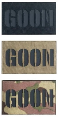 GAUGEUSA Goon Reflective IR Funny Military Tactical Morale Hook and Loop Patch 2"x3"