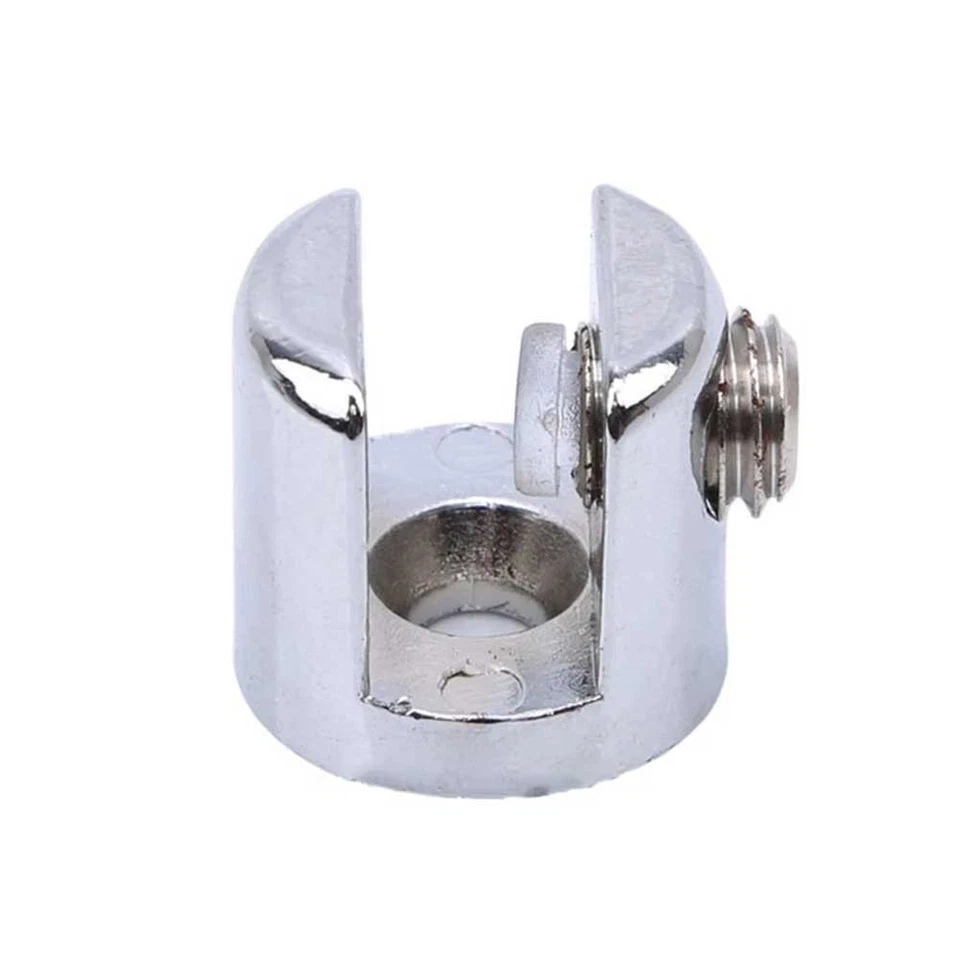Glass Shelf Support Clamp Bracket Clip 10PCS Chrome Shelves 6mm-8mm KIT Polished - Image 3 of 4