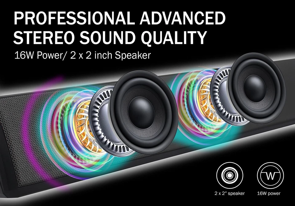 Barra de Sonido Altavoz Portátil MMA4020 con Bluetooth 5.0, LED Vibrante Patentado Li... Foto 4 de 4