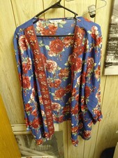 Womens The Pioneer Woman 3xl sheer Jacket Coverup Roses Embroidery