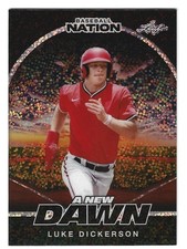 Luke Dickerson 2025 Leaf Baseball Nation Base NB-73 Black Sparkle 1/1