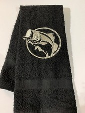 PERSONALISIERTES BARSCH SCHWARZ ANGELHANDTUCH