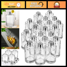 20 Pack 4 oz Empty Reed Diffuser Bottles - Refillable Glass Jars with Silver Cap