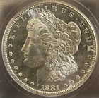 Wow!! 1881 S Morgan Silver Dollar ~ MINT STATE! GRADED MS 64 ~ 90% Silver $1