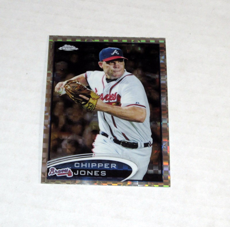 2012 Topps Chrome Xfractor Refractor 96 Chipper Jones Braves HOF $.99 Shipping!